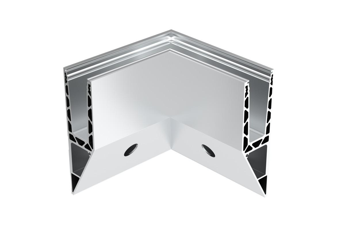 Celosklenené zábradlie-profil-bočné kotvenie