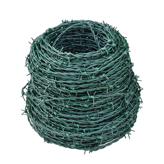 Barbed wire ZnPVC 2.0/2.5mmx50m green