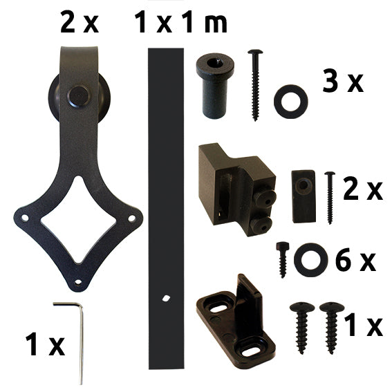 Kovanie pre posuvné dvere mini - "Rhombus"