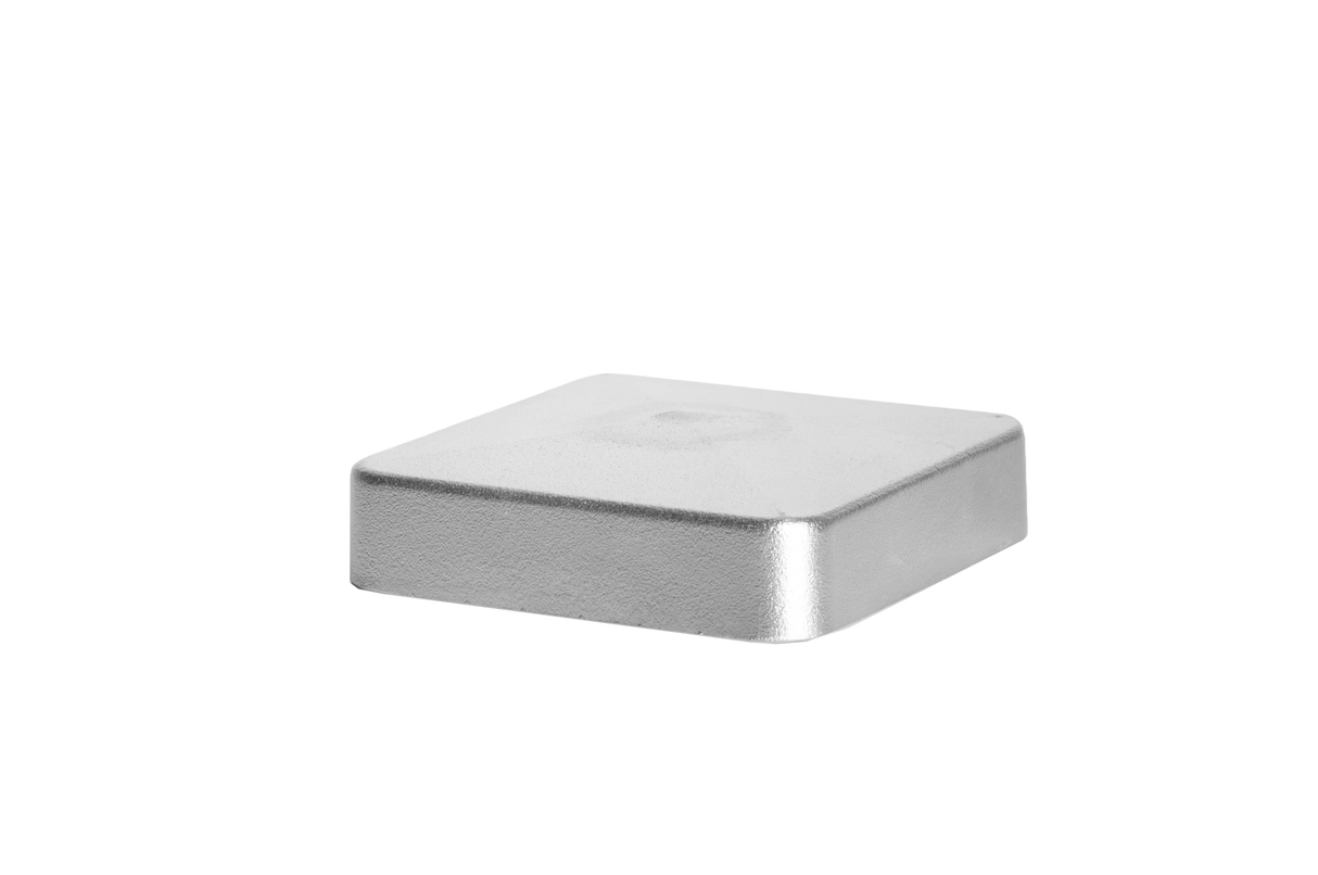 Hliníková strieška stĺpika 100x100 plochá - natural