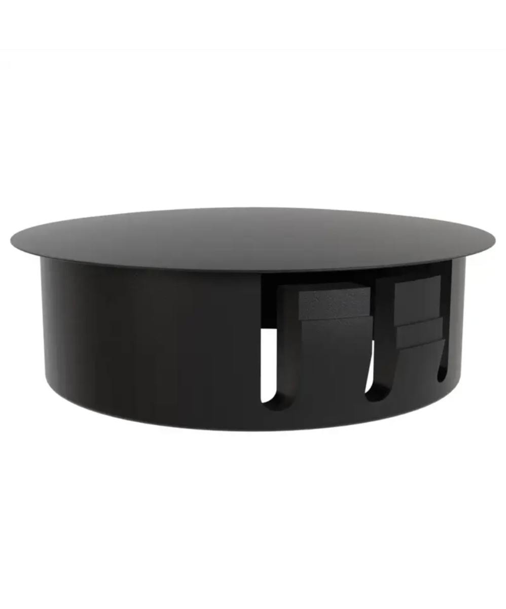 PVC szerelőnyílás takaró alumínium profilhoz - fekete, PVC, D33mm