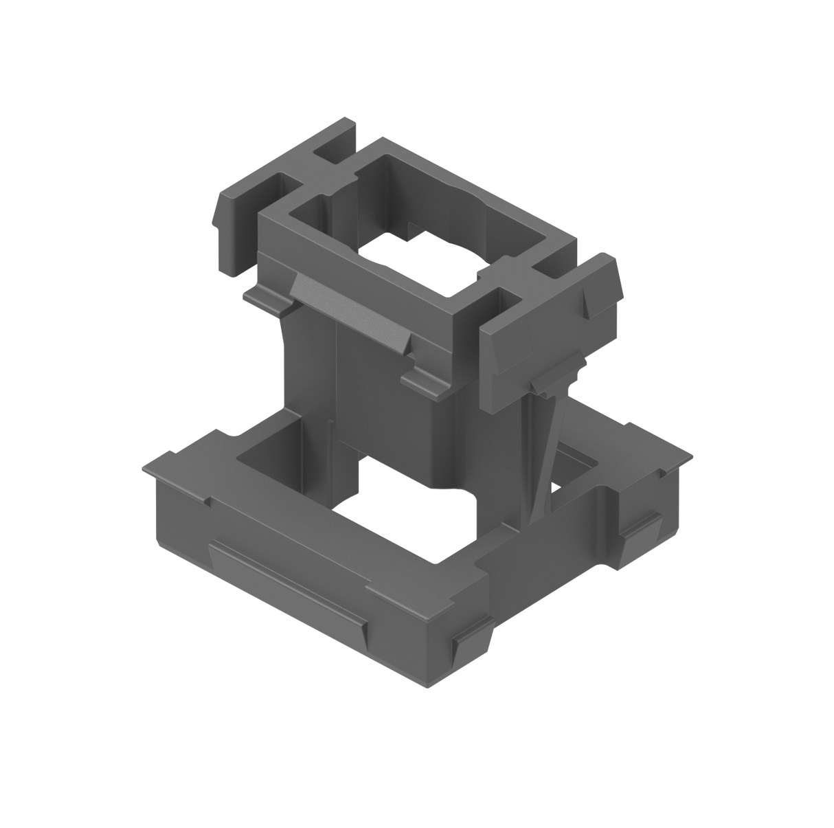 Click-lock connector for facade system with lamellas, 45 x 25 - 20 - Anthracite RAL 7016, 50pcs