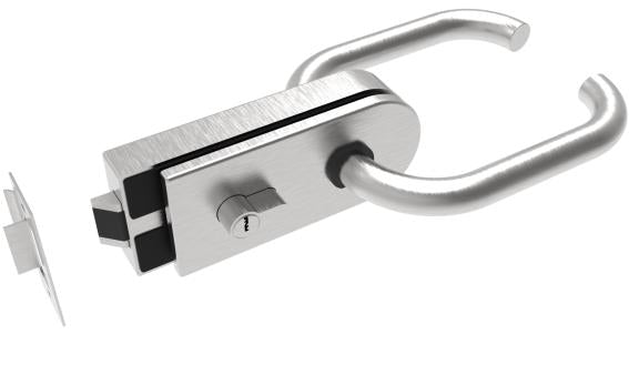 Zámka pre sklenené dvere AISI304 PZ + zámok