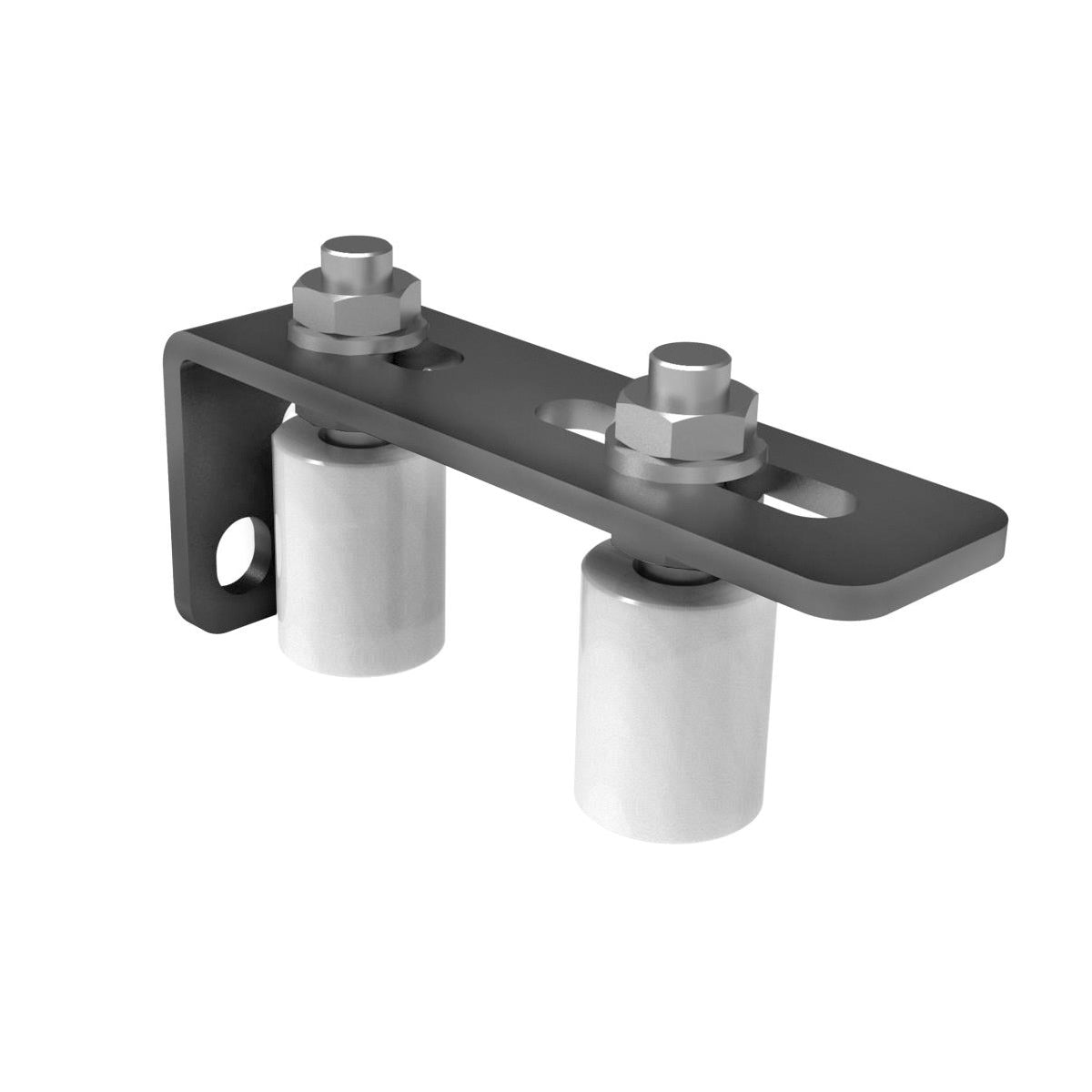 Koliesko nylonové s konzolou, Zn, antracit