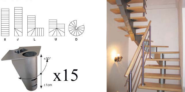 Schodisko SEGMENT NS270 sada Vmax 2860mm Vmin 2580