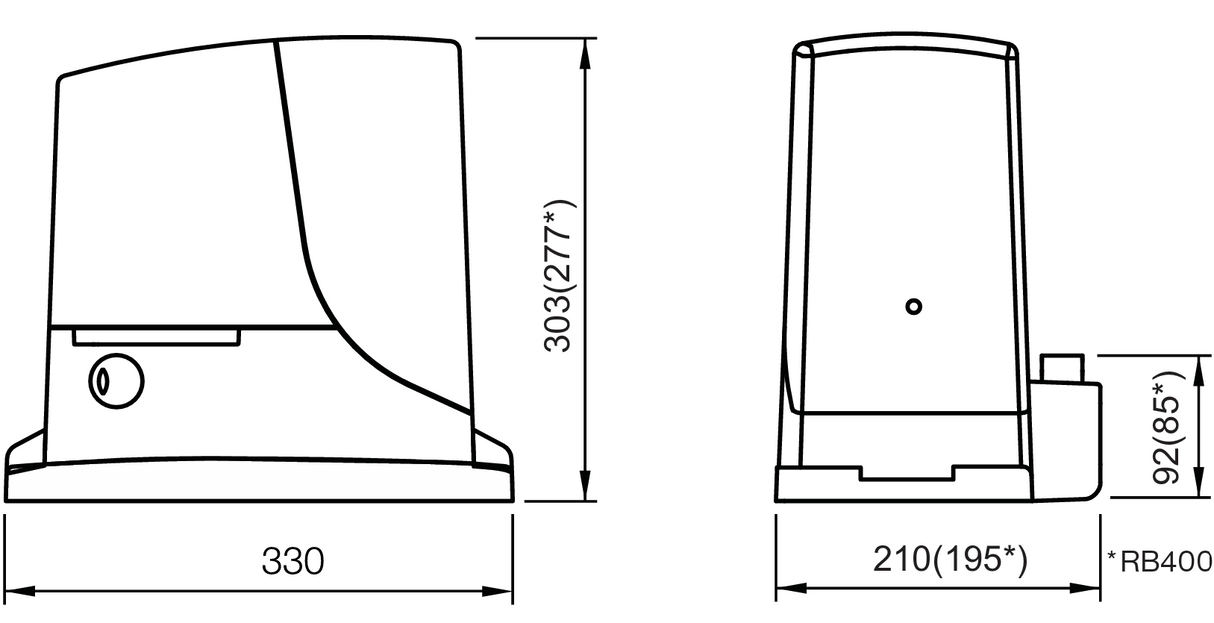 NICE pohon pre posuv. brány, HI-SPEED