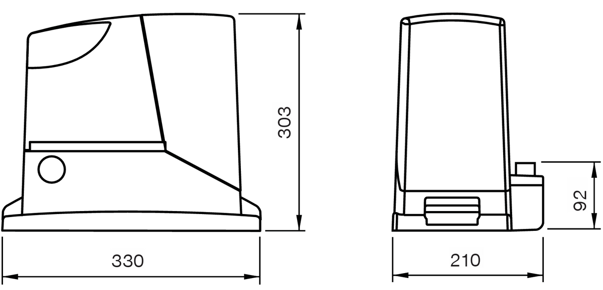 NICE pohon pre posuv. brány, max 1000kg