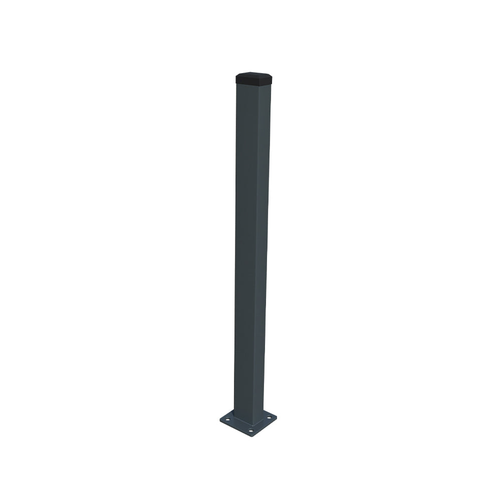 Stĺpik 60x40mm s pätkou ZnPVC 1600mm antracit