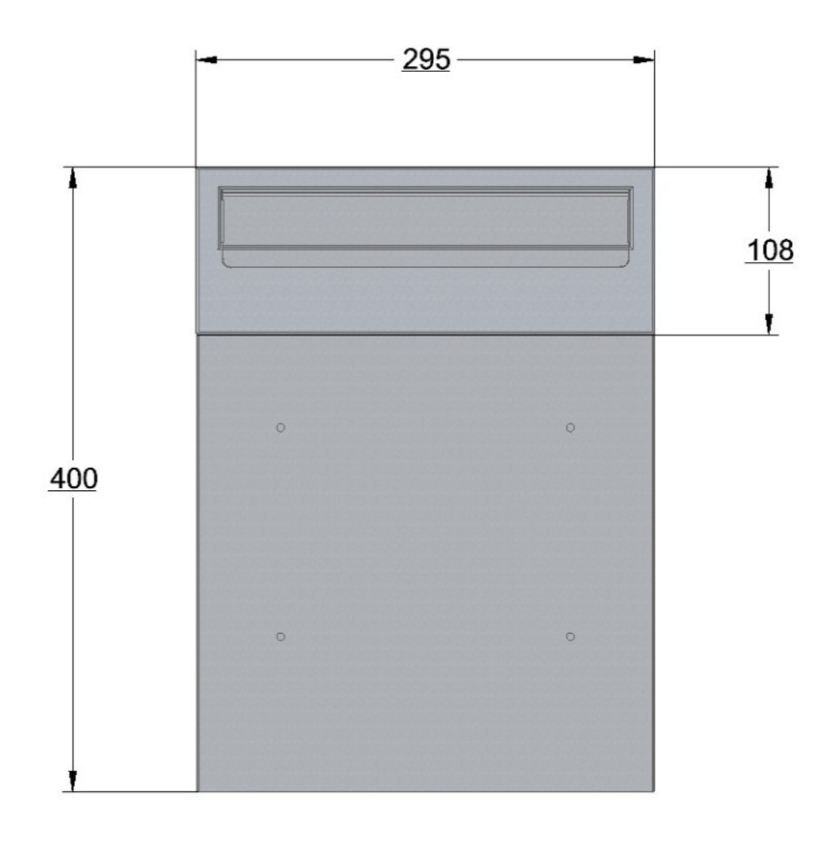 Built-in Mailbox with Stainless Steel Front Panel, Anthracite