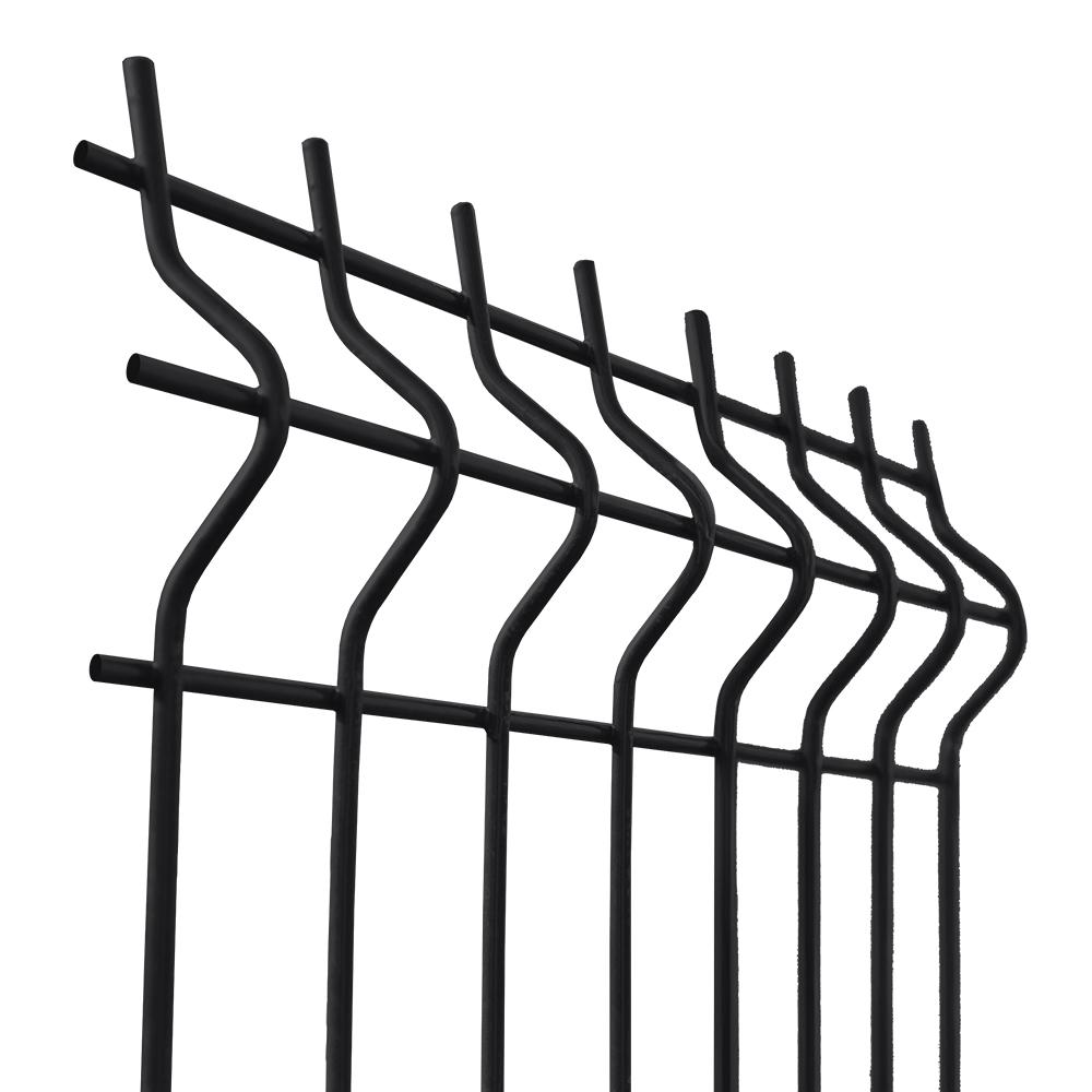 Hegesztett kerítéspanel 3D ZnPVC 2500x1730x4mm fekete