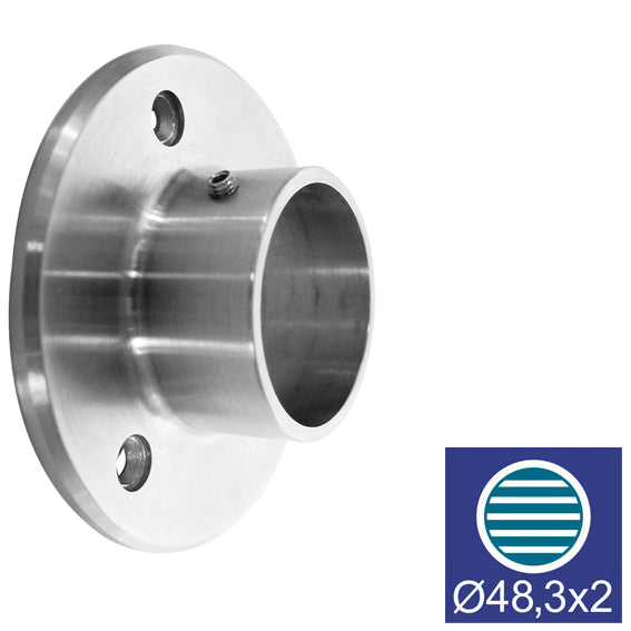 Korlát elem - falibekötő AISI304, D48,3x2/d90/M5mm