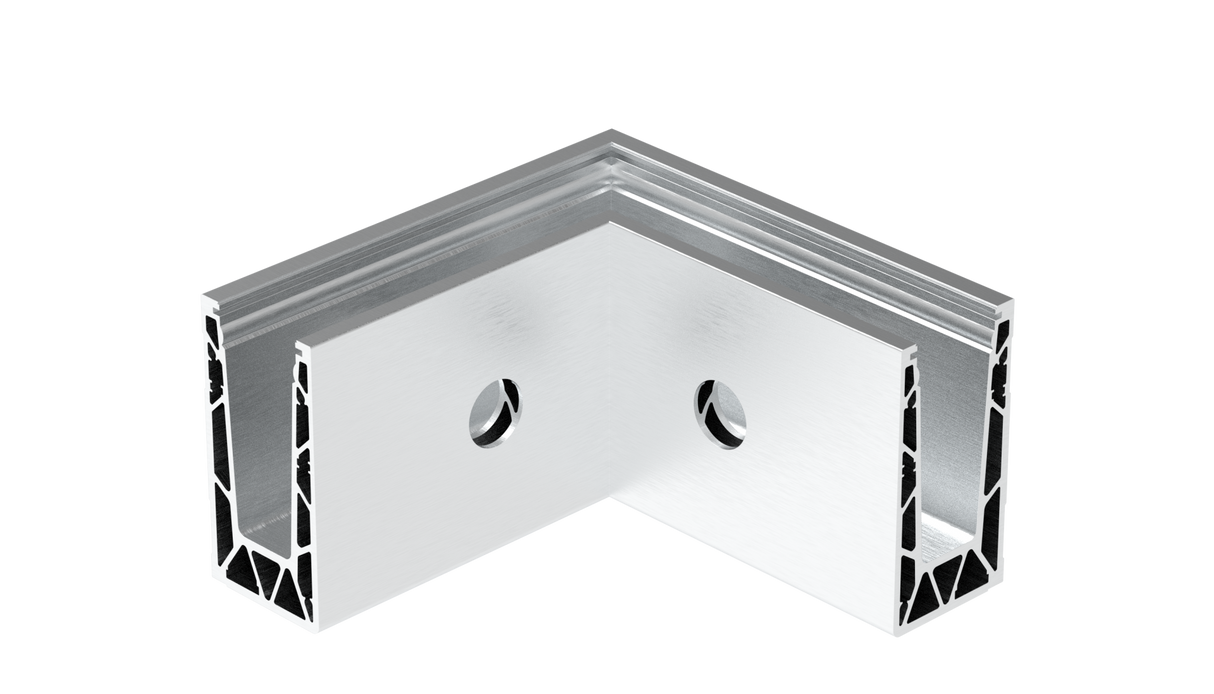 Celosklenené zábradlie-profil-bočné kotvenie