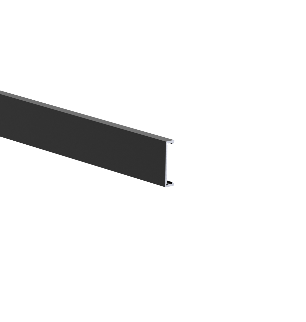 Hliníková fasádna lišta, 25 x 6 – 6,0 m – Čierna RAL 9005