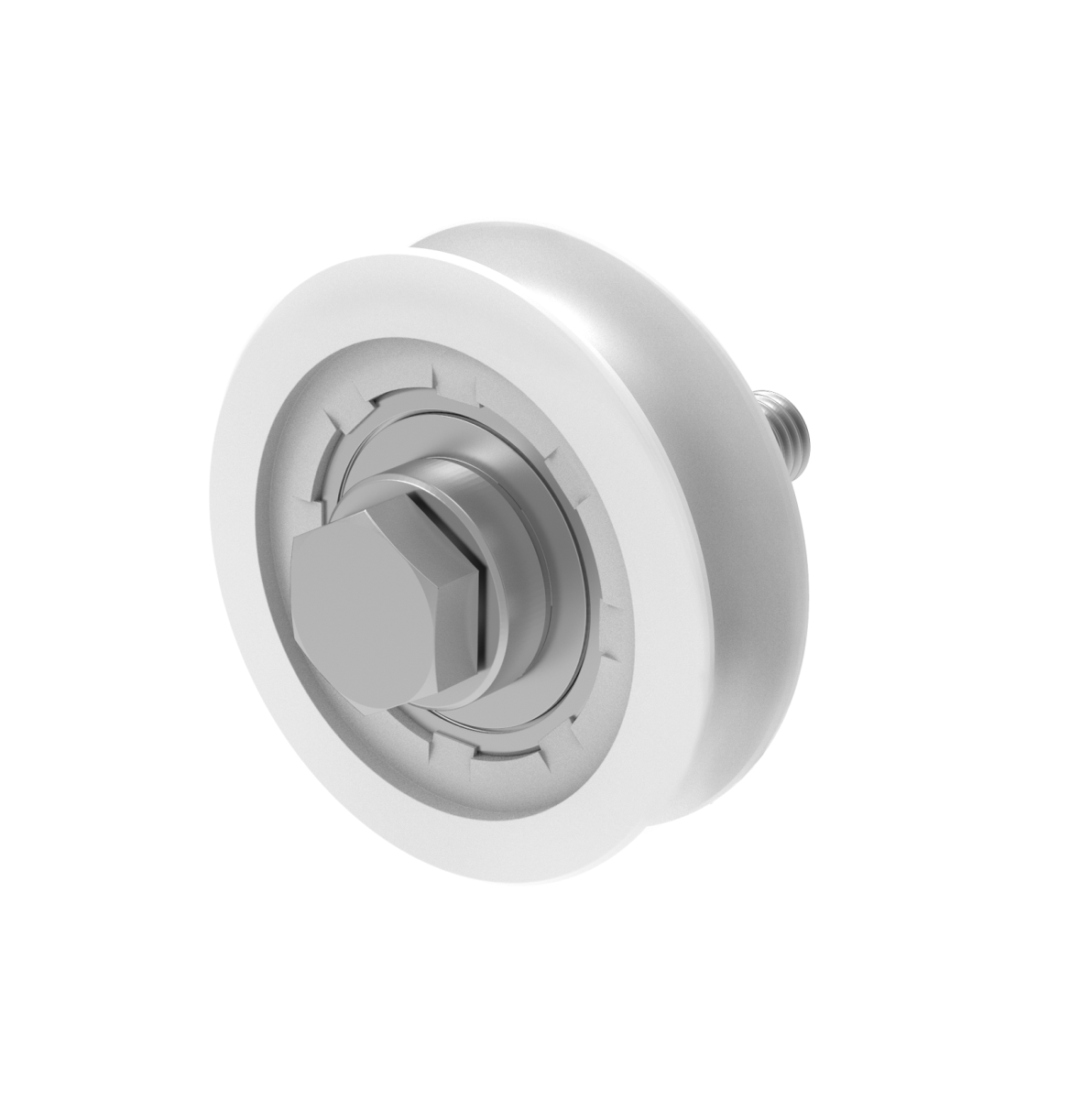 Pojazdové koliesko nylonové - U, INOX, D60mm