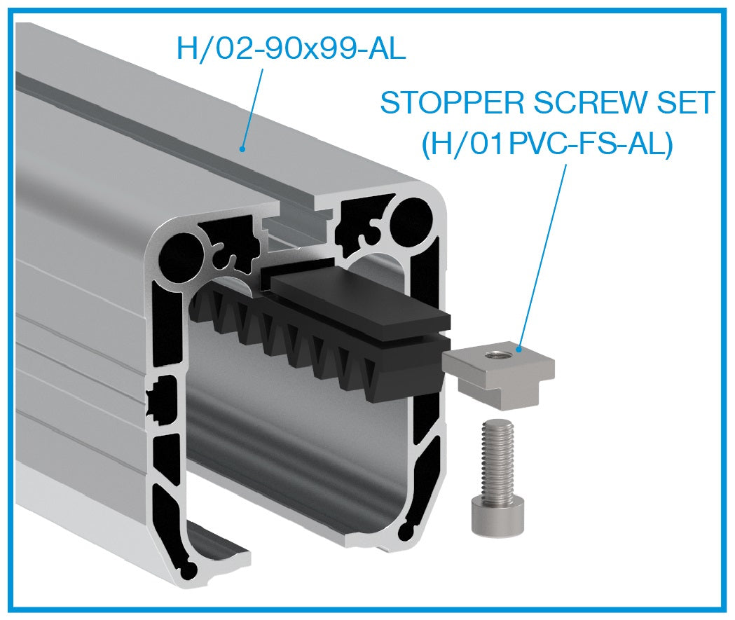 Profil vodiaci spodný AL, 90x99, L3m, RAL7016