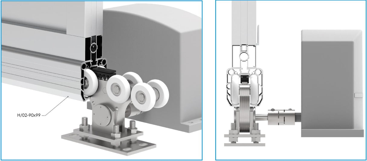 Profil vodiaci spodný AL, 90x99, L6m