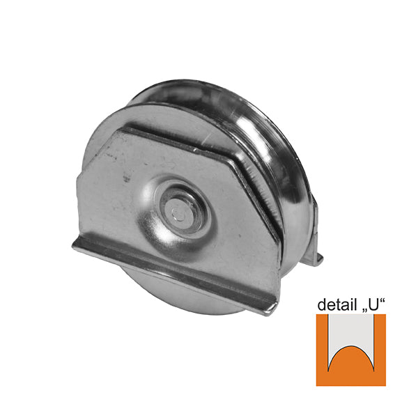 Pojazdové koliesko - U, Zn, D80mm