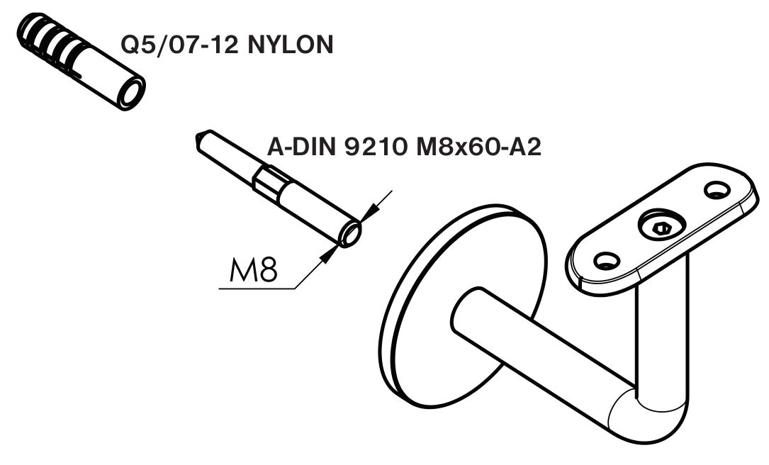 Madlo AISI304, 40x40mm/L1500mm