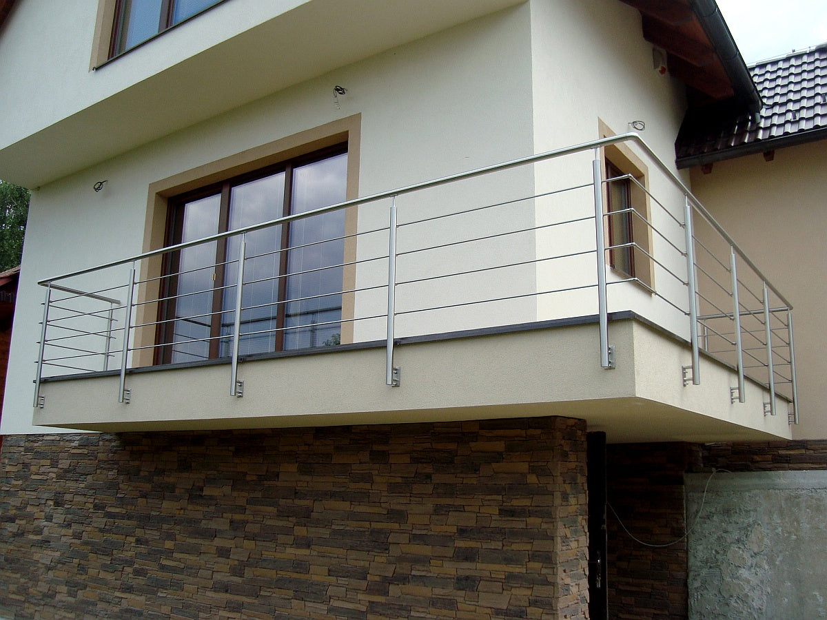 Stĺpik, bočné kotvenie - rovné AISI304, D42,4x2/4x