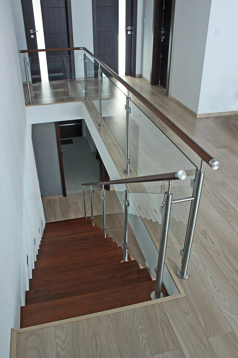 Stĺpik, vrchné kotvenie - ľavý AISI304, D42,4x2/2x