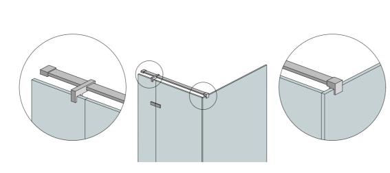 Držiak stabilizátora priamy sklo koncový