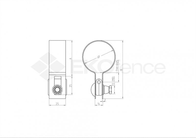 Objímka koncová na stĺpik ZnPVC D48mm antracit