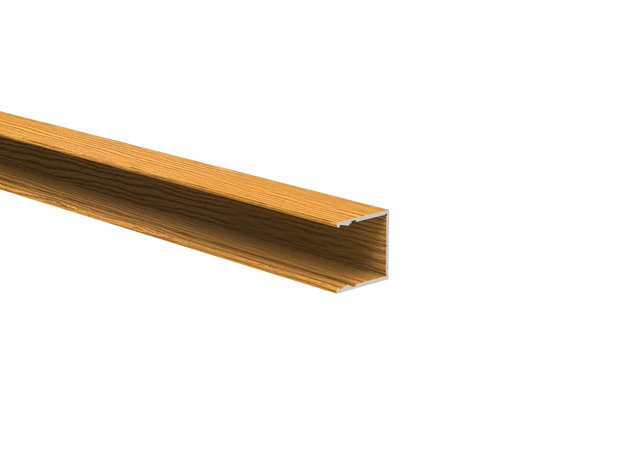 Hliníkový plotový adaptér pre výplne 20 mm a pre fasádny systém, 25 x 25 – 6,0 m – drevo dekor SVETLÝ DUB - W02