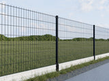 Horganyzott oszlop 60x40mm PVC sapkával, 1800mm - Fekete matt RAL 9005