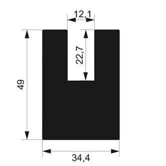 Záslepka k profilu 30x50