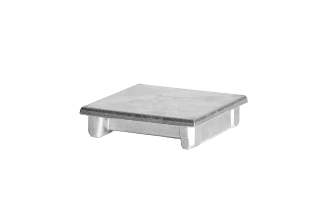 Hliníková zátka stĺpika 80x80 plochá - natural