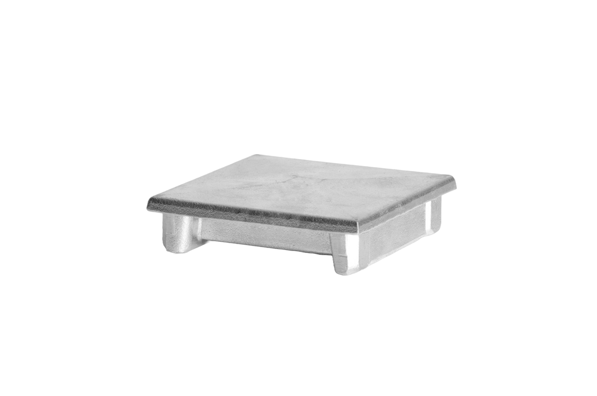 Hliníková zátka stĺpika 100x100 plochá - natural