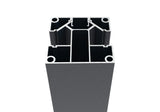 Set hliníkový plotový stĺpik 70×70 mm-6,0 m, Antracit RAL 7016, pre výplne 20 mm široké