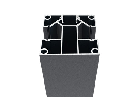 Hliníkový plotový stĺpik 70 × 70 mm – 6,0 m – Antracit RAL 7016 – pre výplne 20 mm široké