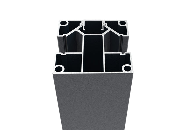 Hliníkový plotový stĺpik 70 × 70 mm – 6,0 m – Antracit RAL 7016 – pre výplne 20 mm široké