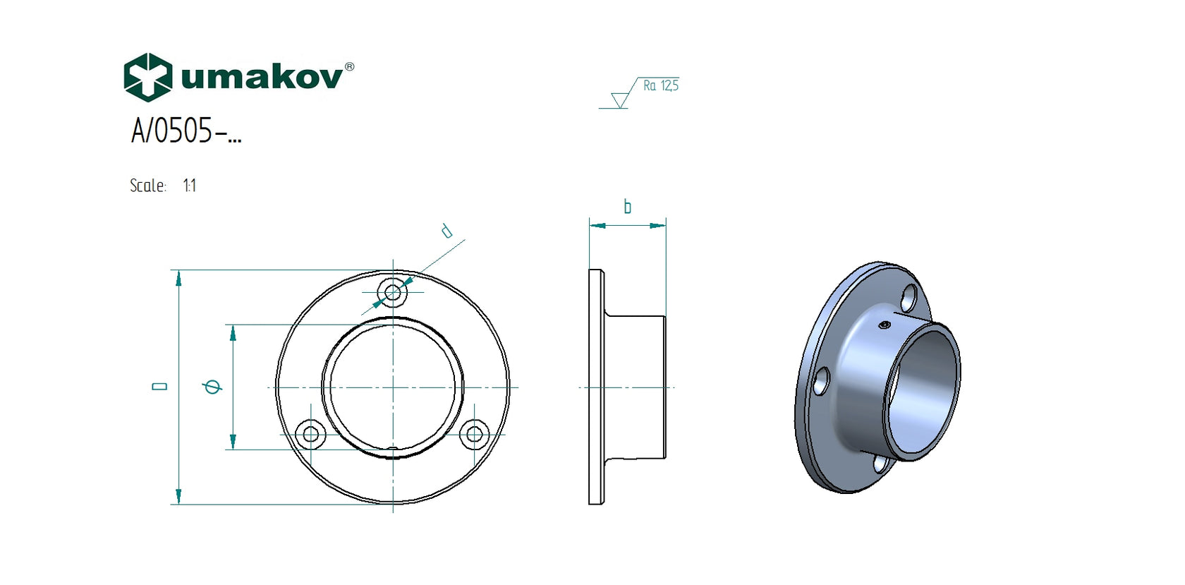 Držiak madla - kotvenie na stenu