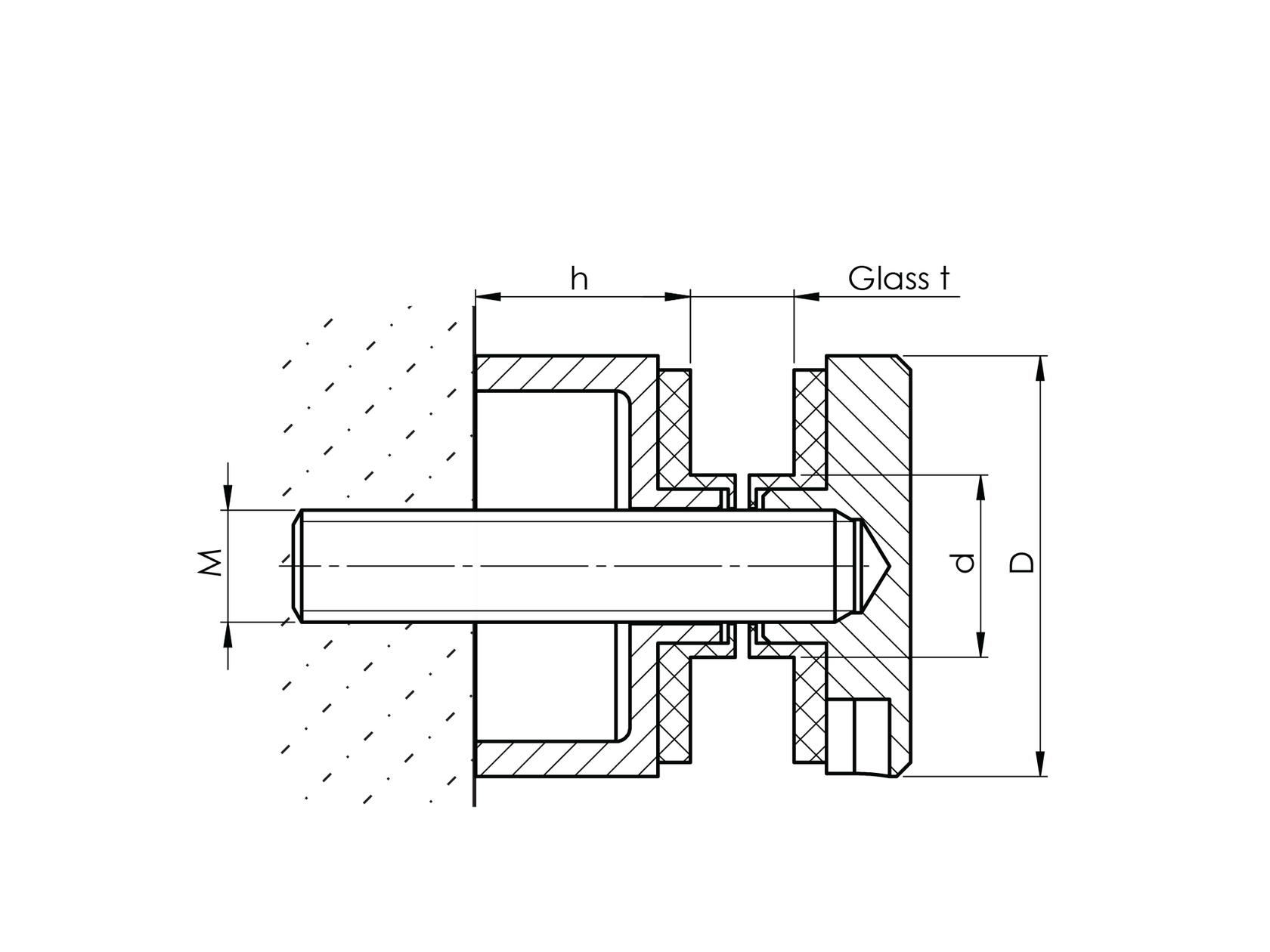Držiak výplne skla