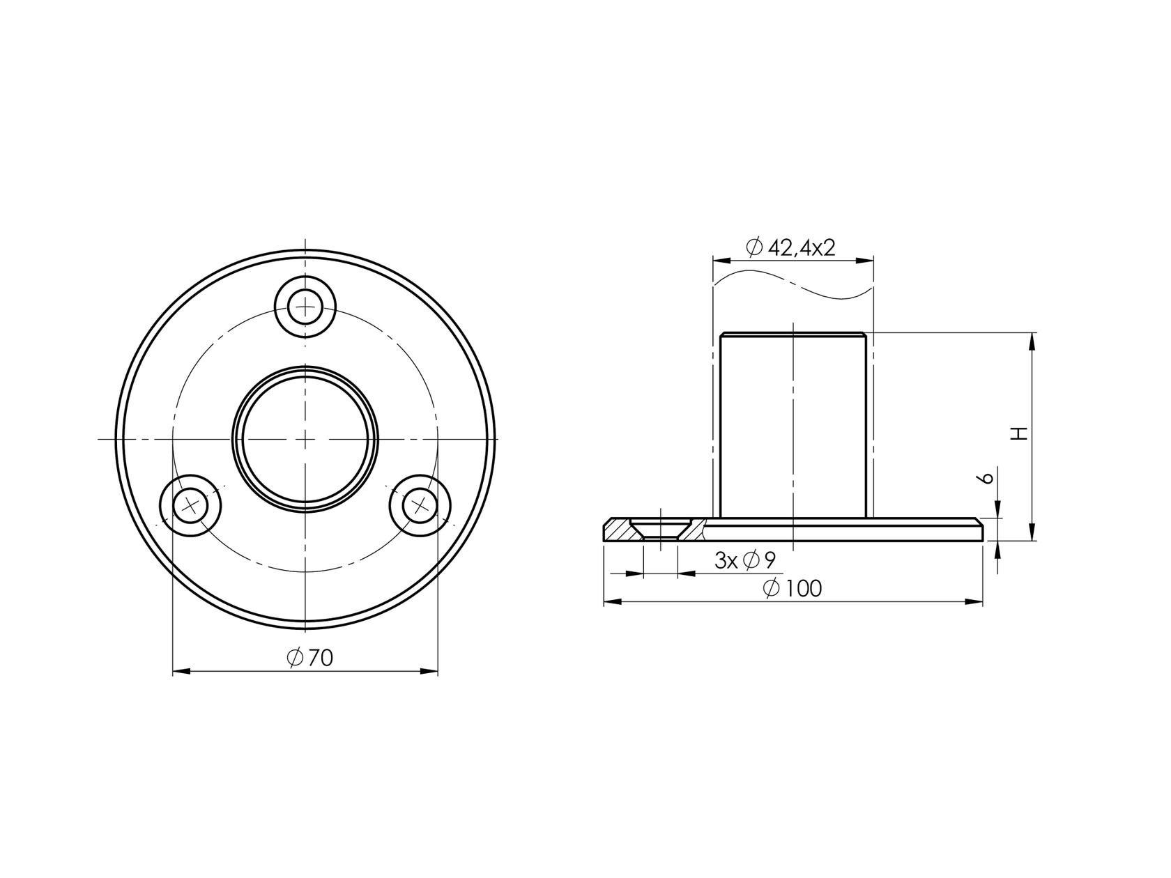 Kotvenie vrchné - príruba
