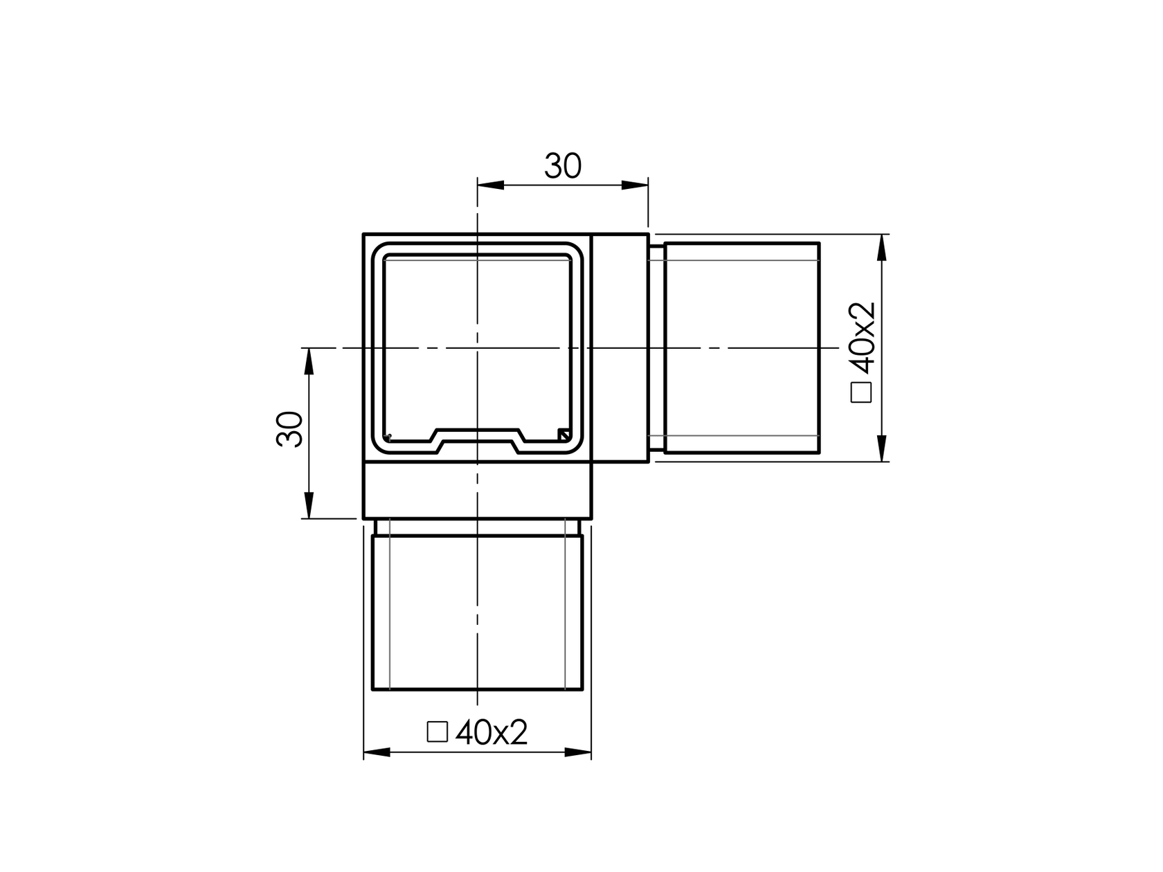 Prechod madla rohový