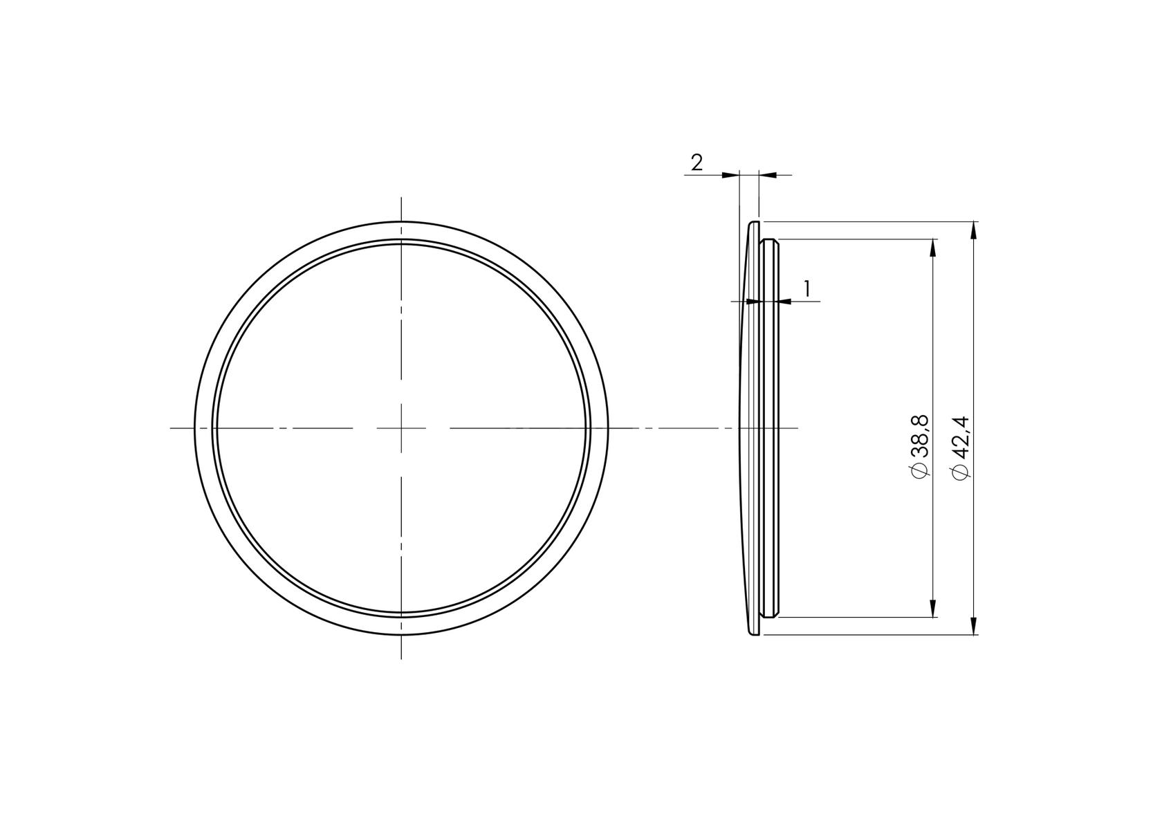 Záslepka madla, solid