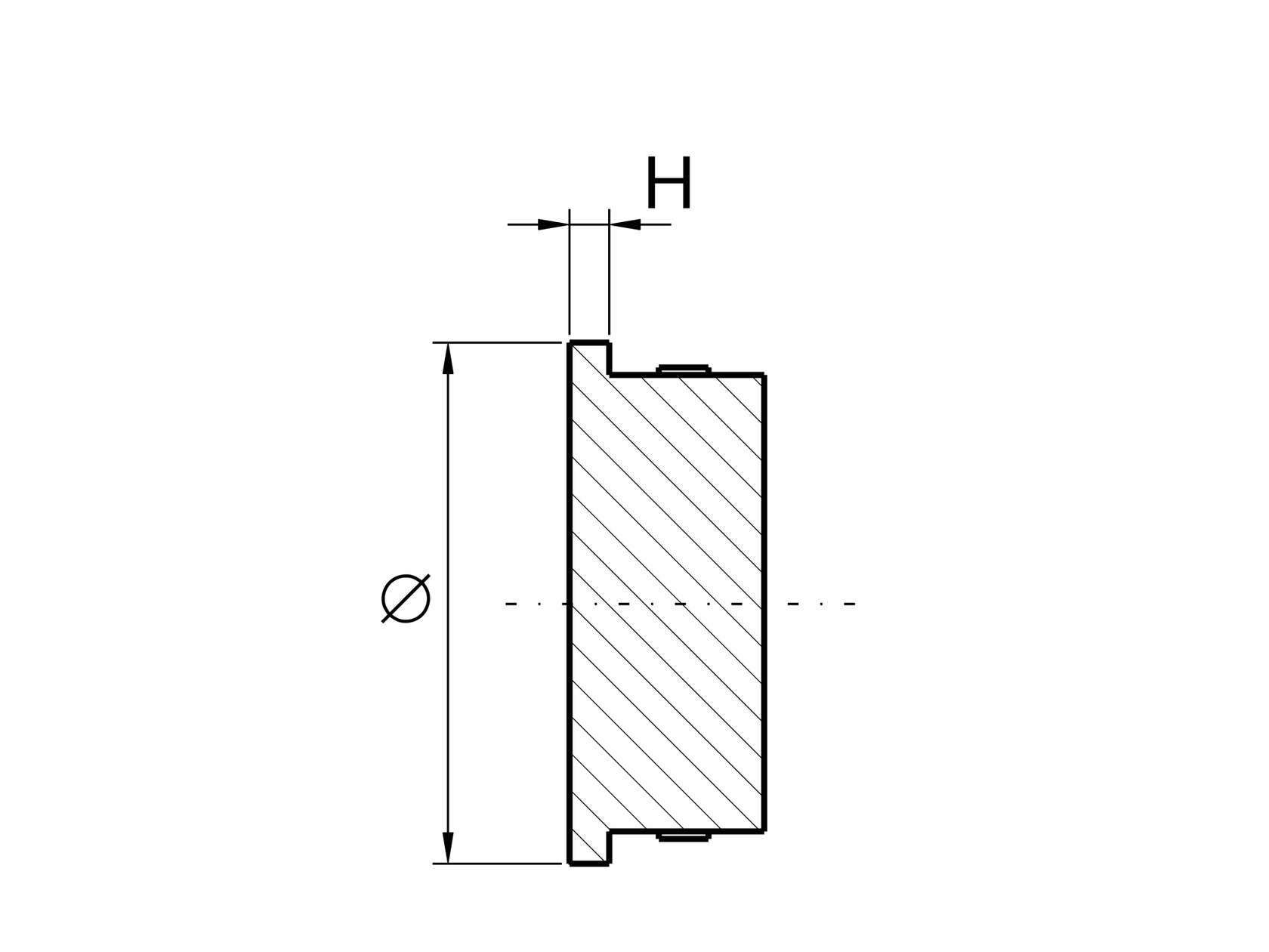 Záslepka madla plochá, solid