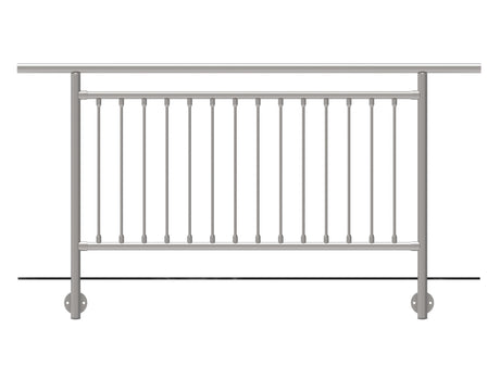 Zábradlie vertikal, BK- rovné AISI304, D42,4/d12ve