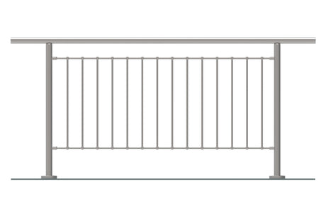 Zábradlie vertikal, VK- rovné AISI304, D42,4/d12ve