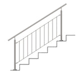 Zábradlie vertikal, VK- rovné AISI304, D42,4/d12ve