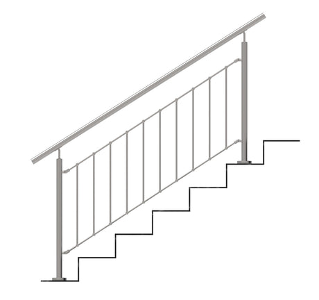 Zábradlie vertikal, VK- rovné AISI304, D42,4/d12ve