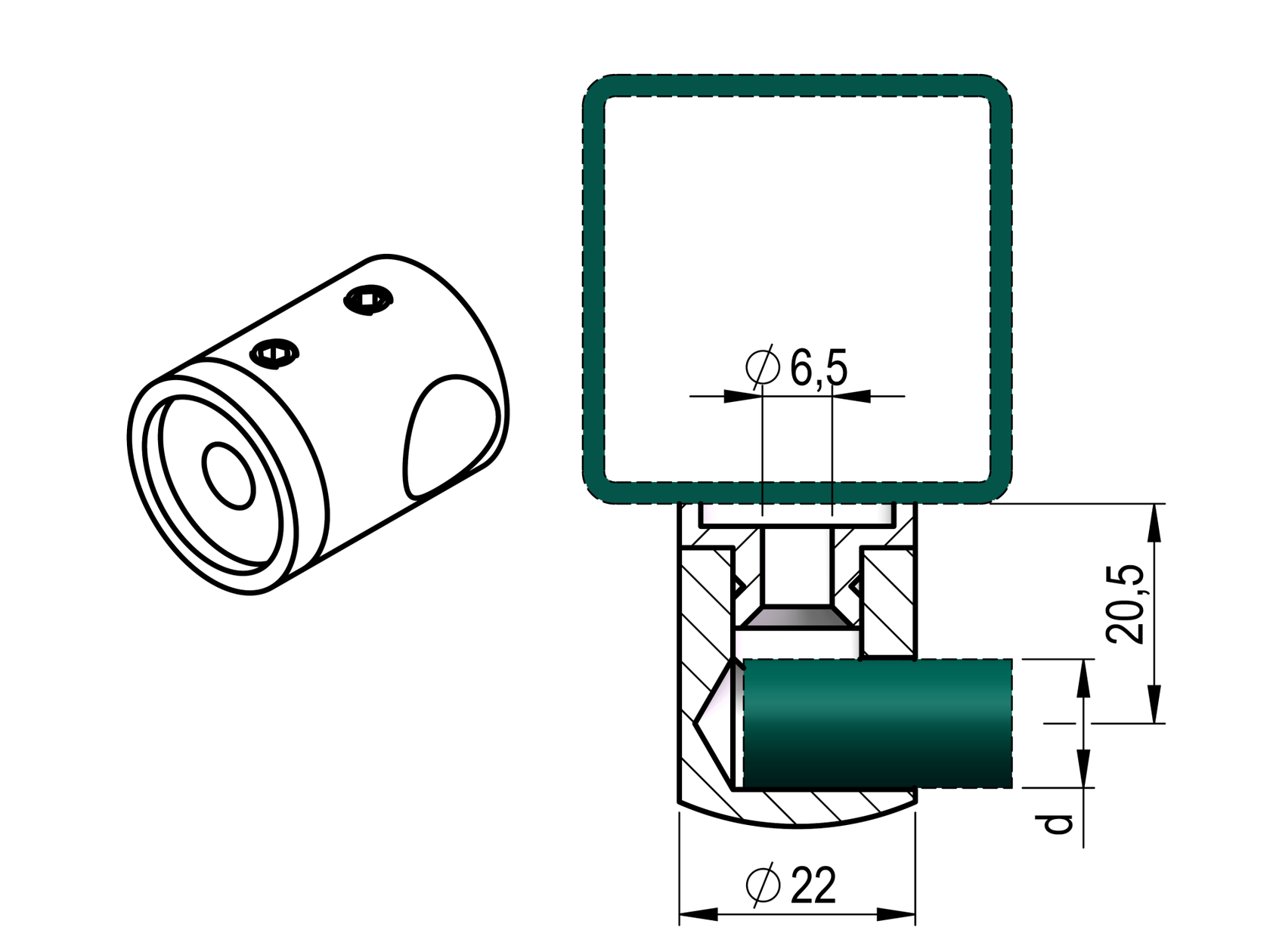 Držiak výplne pravý