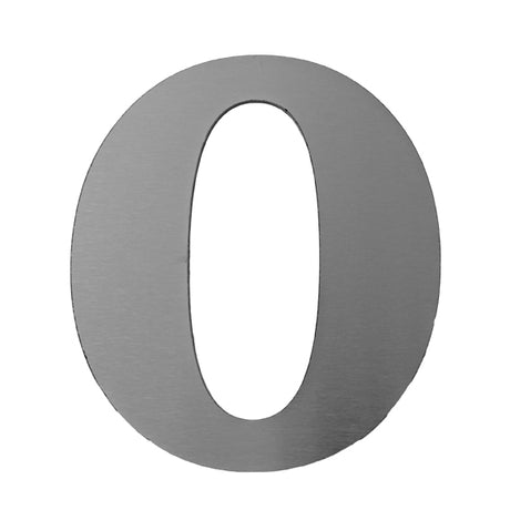 Číslica nerez "0" 185mm, hr.3mm, AISI 316
