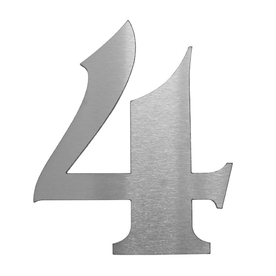 Číslica nerez "4" 185mm, hr.3mm, AISI 316