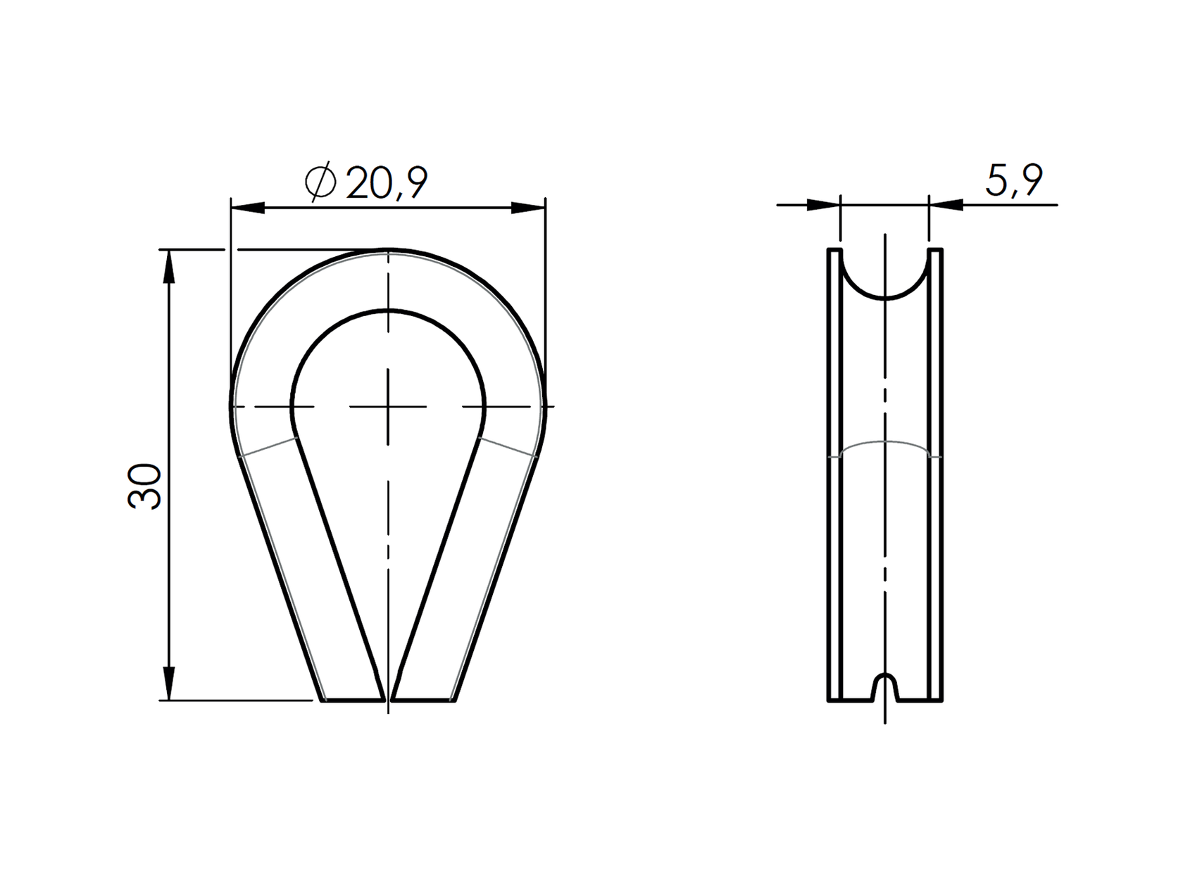 Úchytka lanka - oko