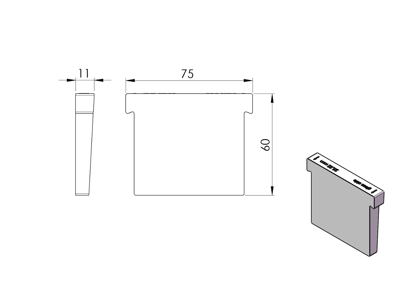 PVC Kotviaci klin pre sklo