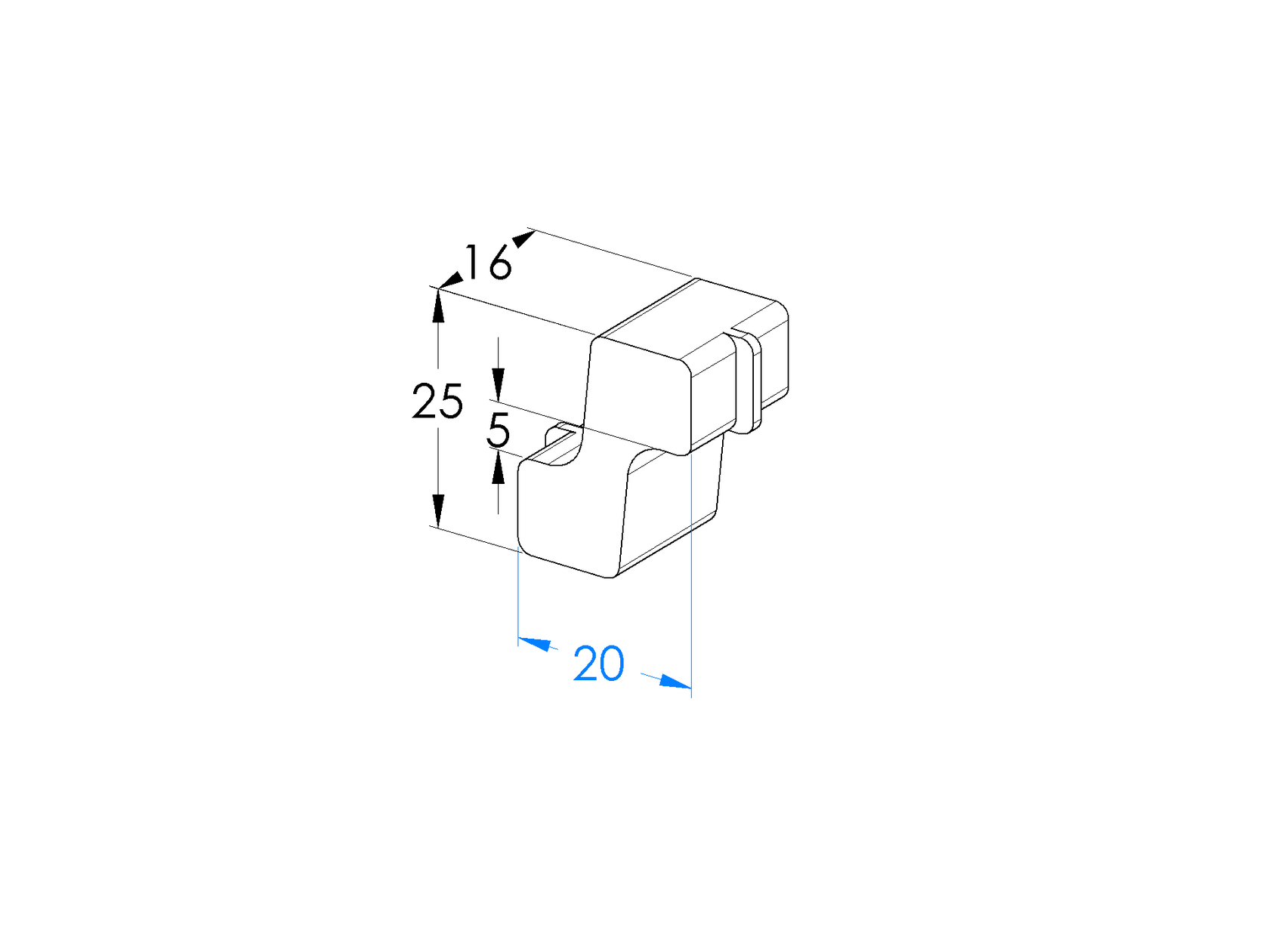 Oddeľovací prvok pre lamelovú výplň 8x120mm